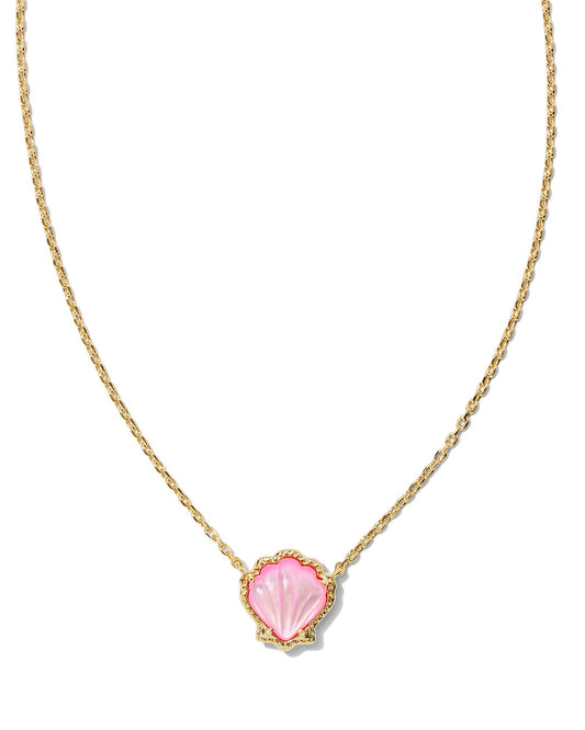 Kendra Scott Brynne Shell Pendant Necklace Gold Blush Mother of Pearl