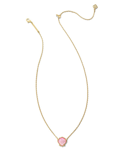 Kendra Scott Brynne Shell Pendant Necklace Gold Blush Mother of Pearl