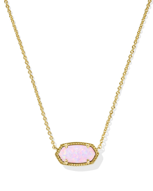 Kendra Scott Elisa Necklace Gold Blush Pink Opal