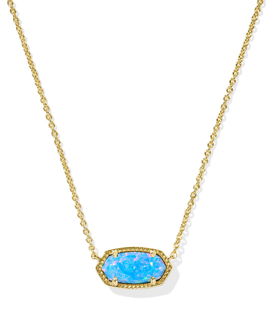 Elisa Necklace Gold Periwinkle Opal