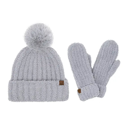 C.C. Beanie Hat & Mitten Set
