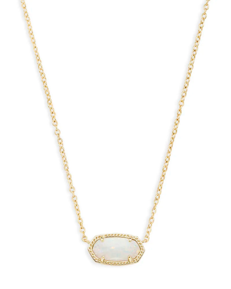 Elisa Necklace Gold White Opal