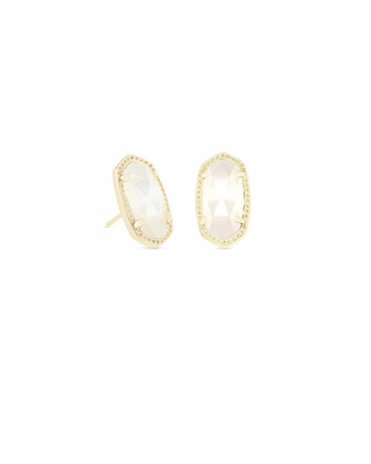 Ellie earrings gold ivory MOP