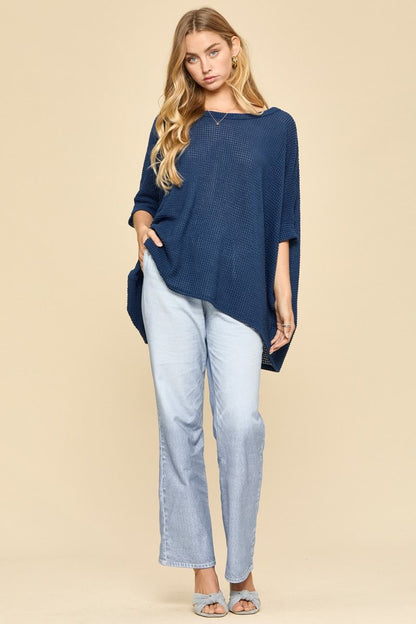 Knit Poncho Lightweight Sweater