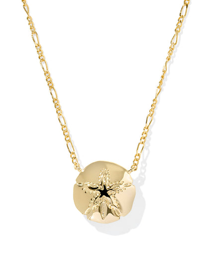 Kendra Scott Sand Dollar Pendant Necklace Gold Natural Mother of Pearl