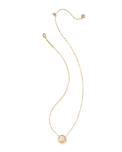 Kendra Scott Sand Dollar Pendant Necklace Gold Natural Mother of Pearl