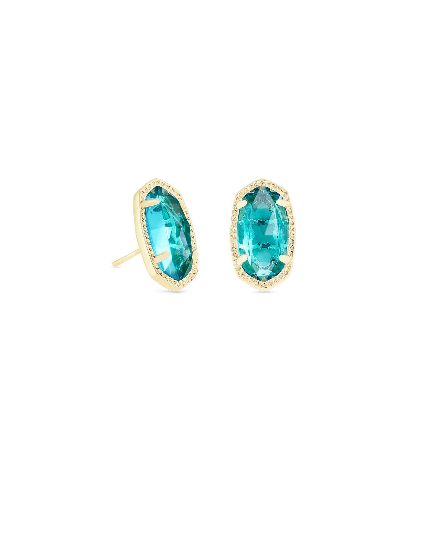 Ellie Stud Earrings Gold London Blue