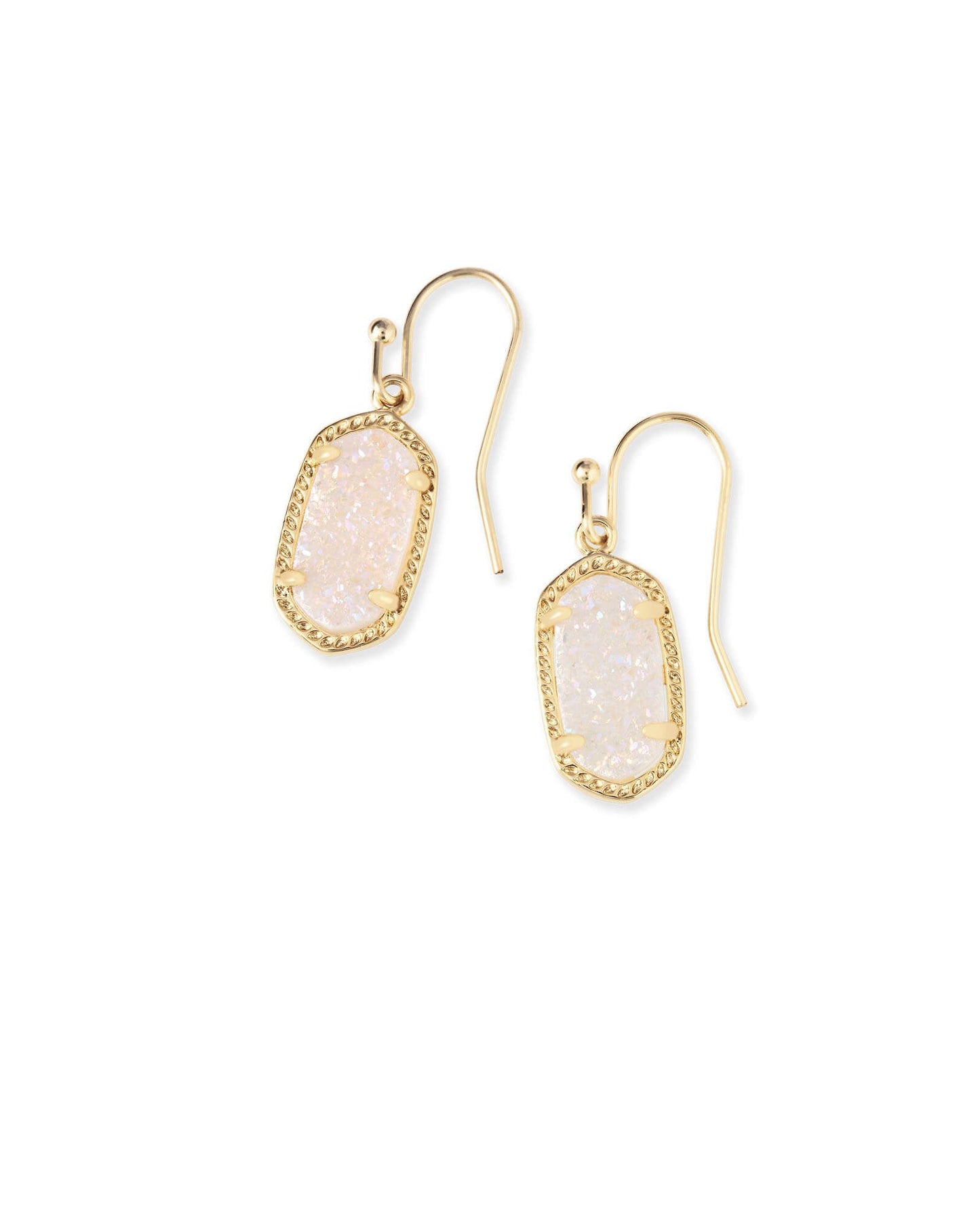 Kendra Scott Lee Earrings Gold Iridescent Drusy