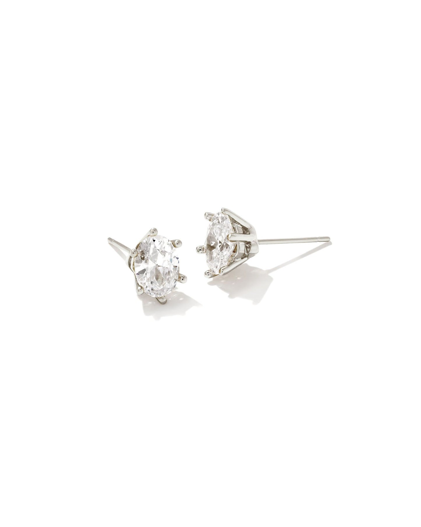 Cailin Crystal Stud Earring Rhod Metal