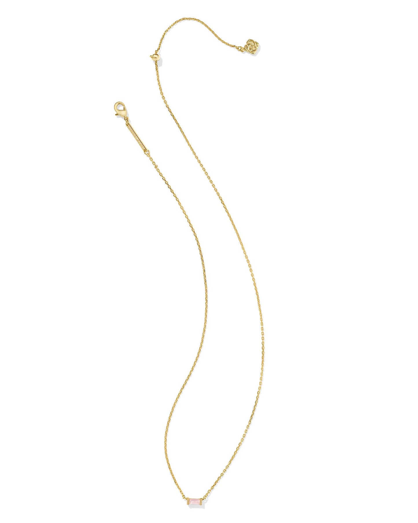 Kendra Scott Juliette Pendant Necklace Gold Rose Quartz